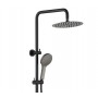 Kaya Matte Black Twin Shower With Gun Metal Heads Kaya Matte Black Twin Shower With Gun Metal Heads